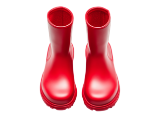  Red rubber boots