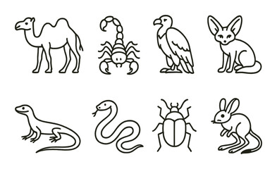 Fototapeta premium Outline icons of home furniture and appliances on dark background