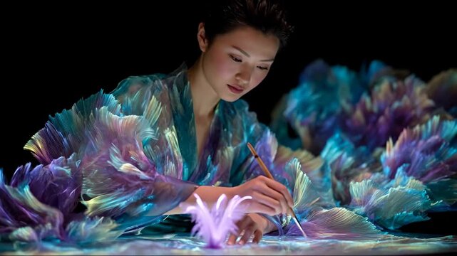 AI Empowered Micro Jobs: Creative Digital Artist Innovating Future Designs with AI-Assisted Brushstrokes and Virtual Reality