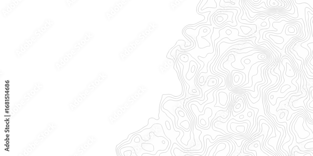 Poster geographic mountain relief. minimal lines background. contour maps. illustration, topo contour map d