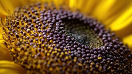 Close-up sunflower seed head