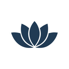 Dark blue lotus flower petals abstract design vector