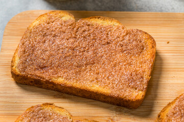 Homemade American Cinnamon Toast with Butter