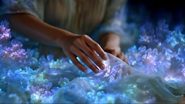 AI Empowered Micro Jobs: Crafting Magical Fabrics with AI-Enhanced Precision and Ethereal Glow