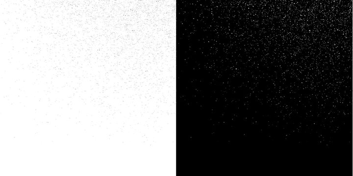 Snowflakes falling on a black background, isolated snowfall effect, festive Christmas background, white snow overlay for photo editing. PNG format. Realistic winter atmosphere.