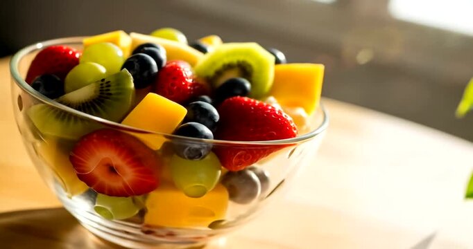 Sunkissed bowl of fruit filled with juicy goodness and vibrant colors