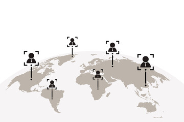 Global network of people, representing worldwide connections, remote work, and international collaboration. It's ideal for topics like global business, remote teams, and social networks.