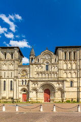 Eglise de Sainte-Croix church in Bordeaux, France on a summer day