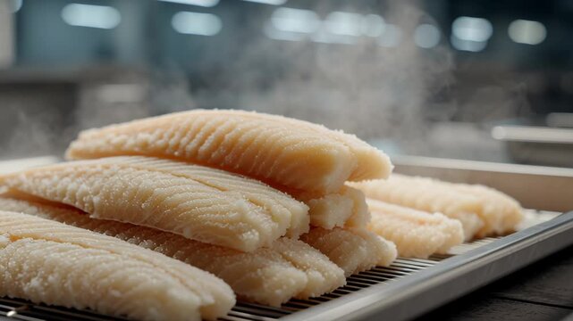 Fresh seafood processing freezing techniques for quality fish fillets in food industry to ensure safety and preserve freshness