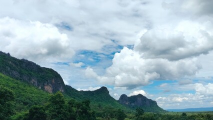 clouds over the mountains