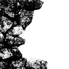 Black and white stone texture background vector illustration graphic design rock surface grunge pattern 100