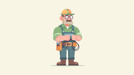 Worker character illustration