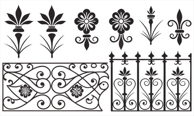 set of decorative elements