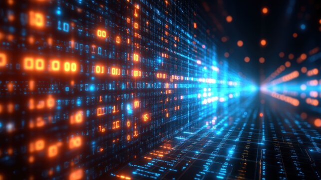 Digital tunnel of binary code