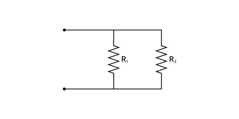 Two Resistors in Parallel Diagram.