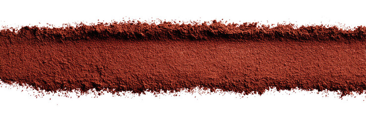Streaked, textured, reddish-brown powder
