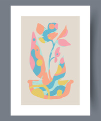 An Enthralling and Vibrant Colorful Abstract Floral Design Showcasing Beautiful Pastel Tones