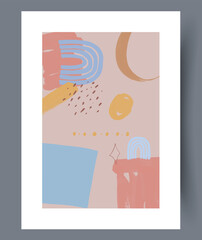 Obraz premium An Art Print Featuring Abstract Shapes and Colors Perfect for Enhancing Modern Home Decor