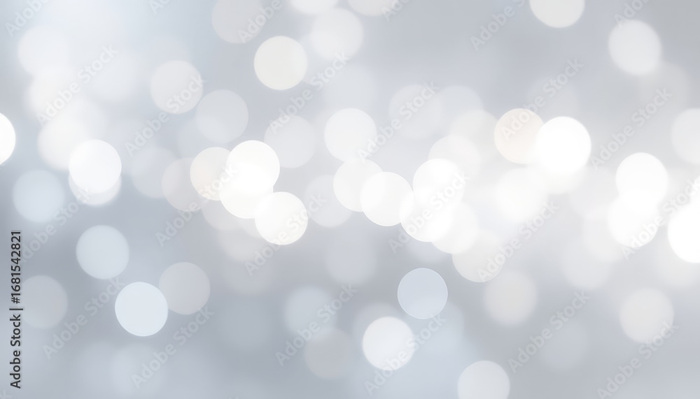 Poster soft light bokeh effect with circles floating on a light background creating a dreamy and calming ef