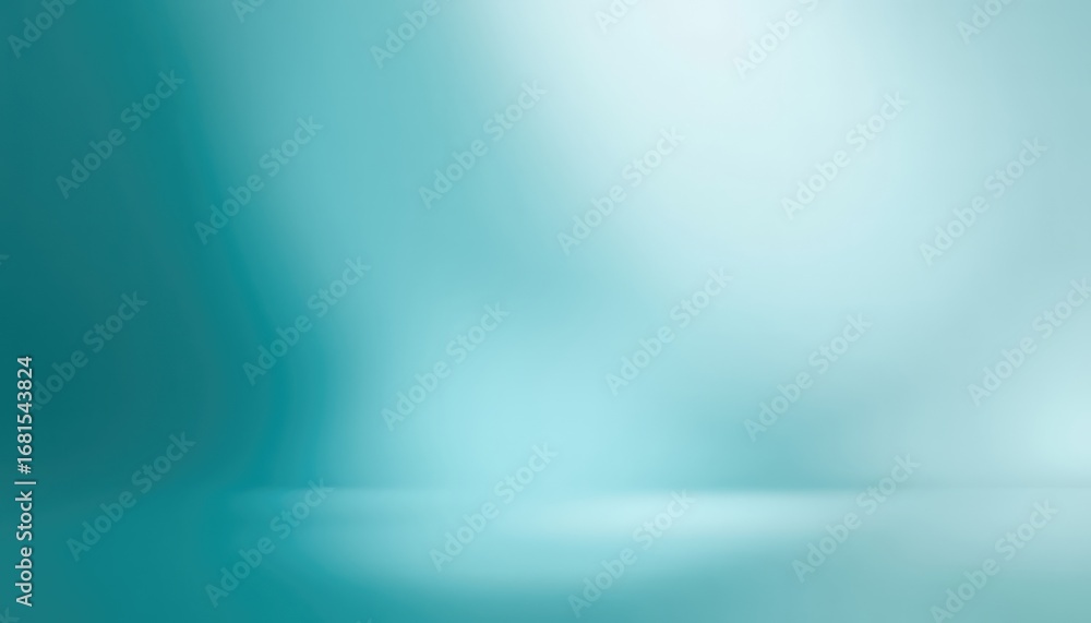 Poster soft teal gradient with a stage platform provides a tranquil and minimalist background for various c