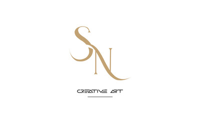 NS, SN, N, S abstract letters logo monogram