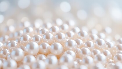 Luminous ivory spheres create a beautiful and elegant background, evoking purity, luxury, and a timeless sense of beauty