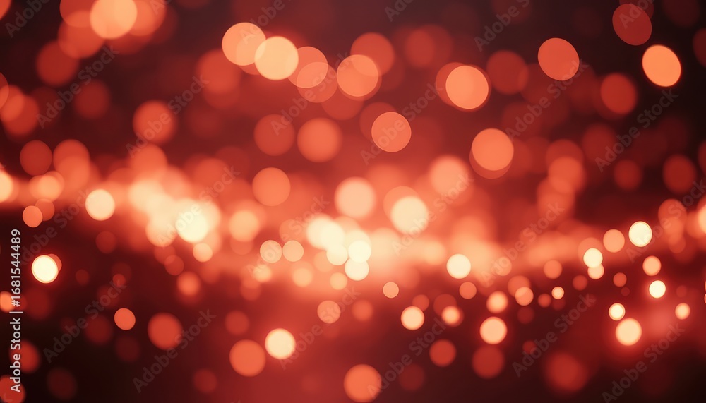 Poster warm orange abstract bokeh background with blurred lights creating a festive and inviting mood