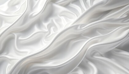 Obraz premium Elegant folds of luminous fabric create a textured, flowing abstract, a serene and peaceful backdrop for any creative project
