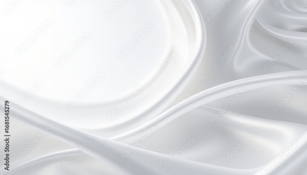 Poster elegant white fabric with gentle folds and soft, diffused light creating a luxurious and ethereal ba
