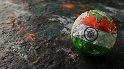 "Boundless Pride: The Earth, Encompassed by the Radiant Embrace of the Indian Tricolor, Serving as a Testament to India's Global Presence, Unity, and Cultural Richness, Echoing Across the Continents."