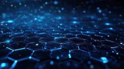 Abstract digital honeycomb grid technology background