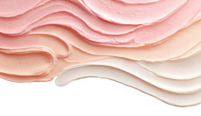 Abstract swirled pastel cream layers