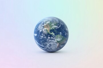 Earth globe, pastel background, global concept, website banner