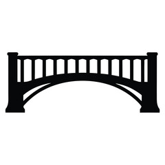 A monochrome illustration of a classic arch bridge with balustrade elements