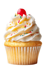 A cupcake, white background --ar 2:3