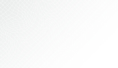 Abstract white background features a subtle wireframe net pattern with a delicate gradient effect and soft, interwoven lines, creating a minimalist and elegant design.