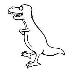 Happy T-Rex Tyrannosaurus Rex Walking Going Comic Funny