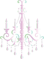 Ornate Chandelier Silhouette Illustration