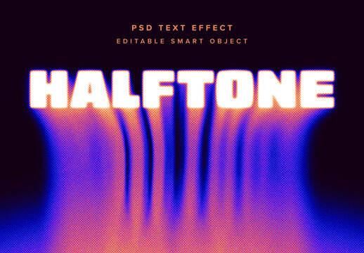 Colourful Dissolving Text Effect Mockup