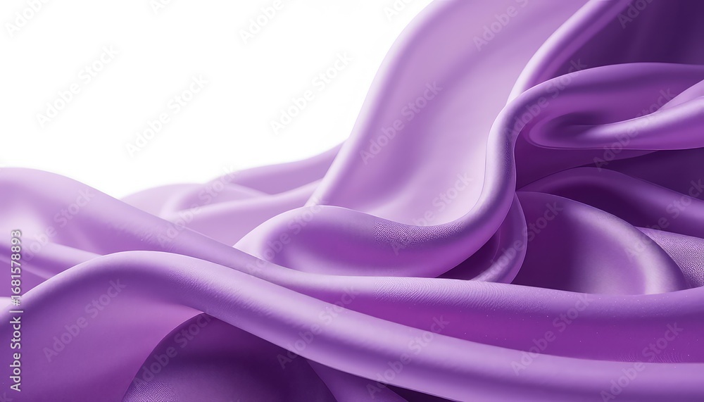 Aufkleber abstract flowing waves of smooth lavender fabric create a luxurious and elegant textile background f