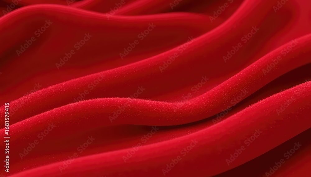 Aufkleber deep red soft fabric in a wave pattern creates an interesting and pleasing textured background image