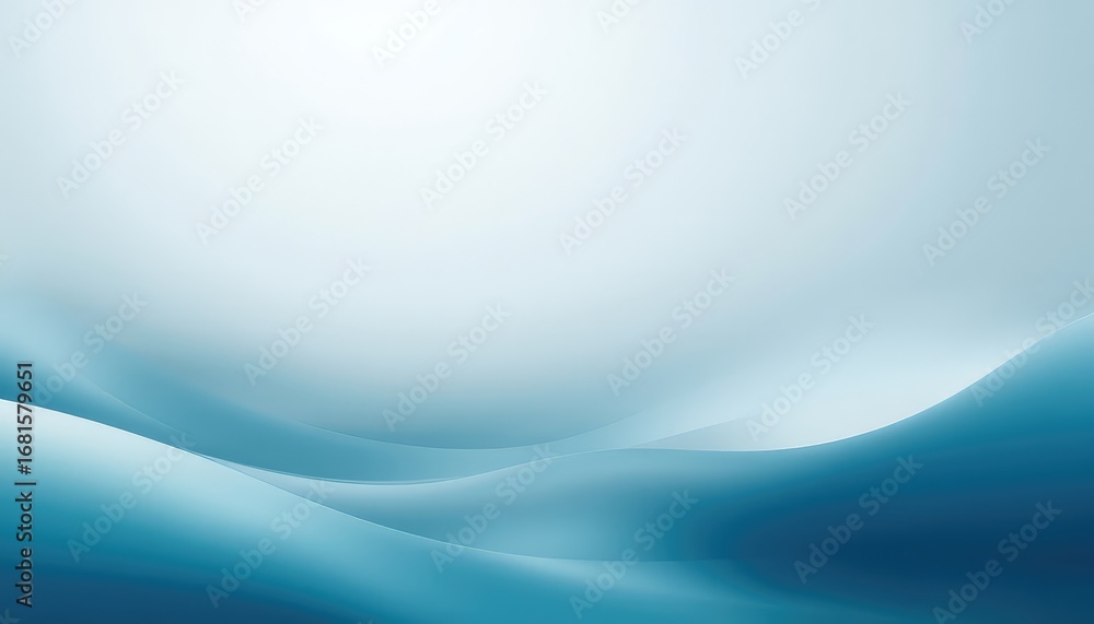 Fototapete abstract blue gradient background with soft flowing curves creating a sense of calm and depth