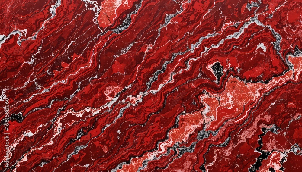 Poster abstract background of crimson stone surface with wavy patterns and crystalline textures forming a g