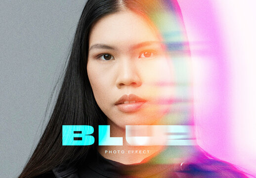 Vibrant Blur Image Effect Mockup