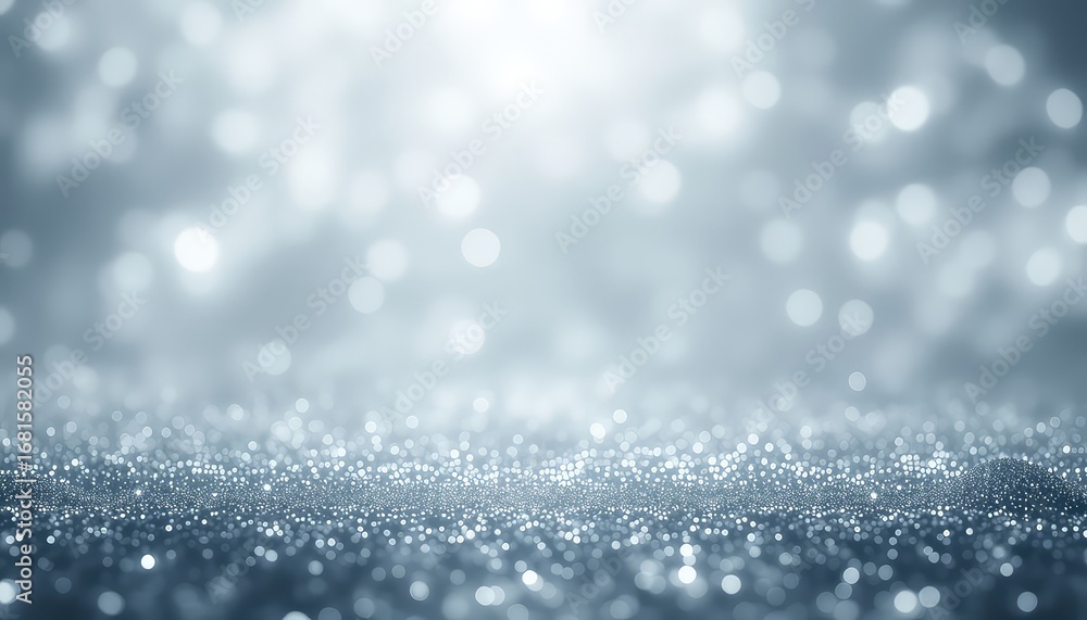 Poster abstract background featuring glittering particles and soft, ethereal light creating a dreamy, spark