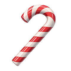 Obraz premium Classic red and white striped candy cane, a festive holiday confectionery treat PNG