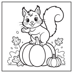 Autumn Scenes Coloring Pages