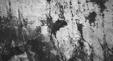Dark black concrete grunge texture wall background. Horror concept. Darkness Background