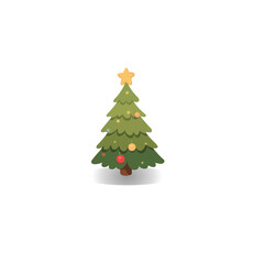 Naklejka premium Cute cartoon character Christmas vector illustration