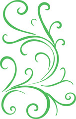 Green Decorative Flourish Design 